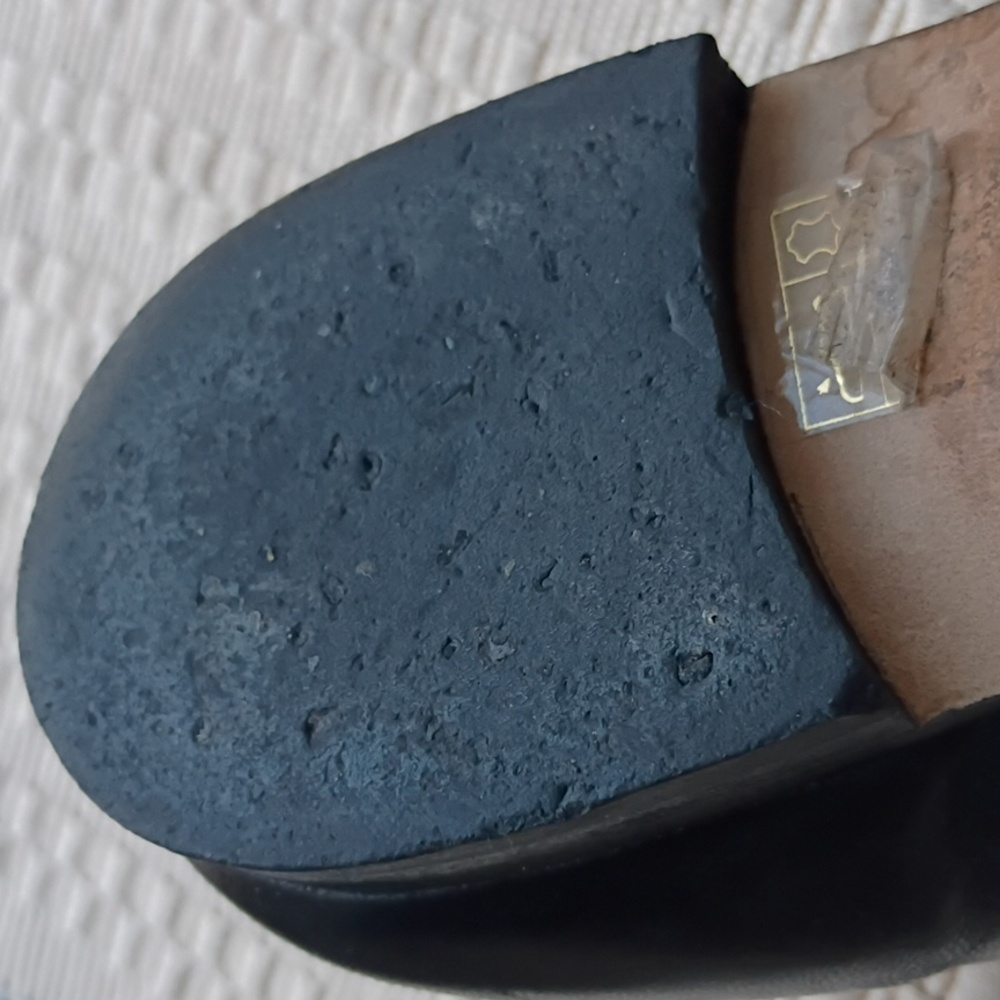 Classic Black Leather Flats by Pancaldi for Diane B.Hand Made In Italy. - Picture 7 of 8